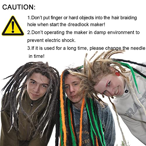 2Nd Upgrade Dreadlock Maker, Mini Handheld Dreadlock Crochet Braiding Machine, Make Or Repair Your Locs Extensions Fast&Safe Maintaining Your Locs Easy! Both Human Hair And Synthetic Hair Can Be Made #TOP5