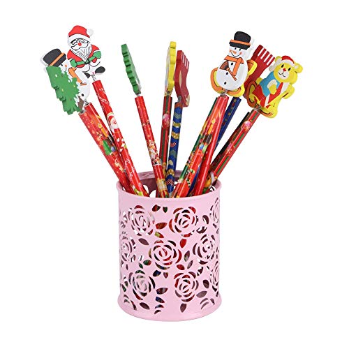 12 Pieces Christmas Pencils Set Assorted Christmas Pattern Kids Pencils Bulk Christmas Party Gifts?Pencil Holder not Included?