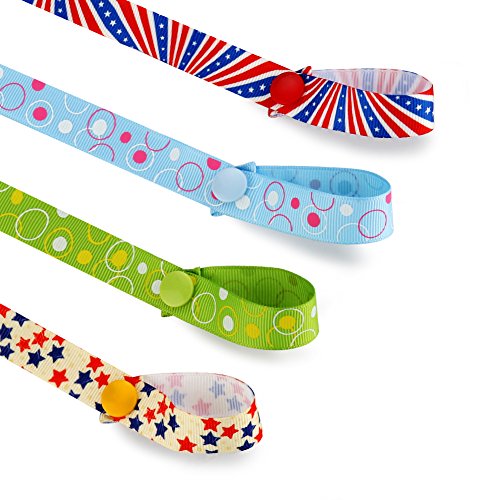 Accmor Baby Sippy Cup Strap, Toy Safety Strap, Sippy Cup Holder for Stroller, High Chair, Car Seats, Shopping carts, Hanging Baskets (4 Pack)