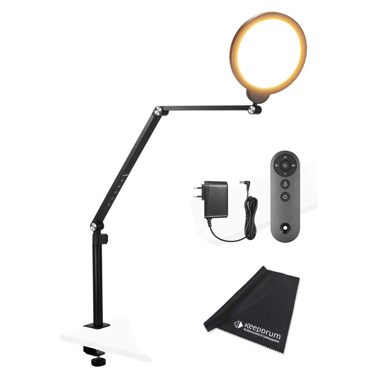 Neewer R18 lampa pierścieniowa LED z uchwytem na stół i ściereczką z mikrofibry