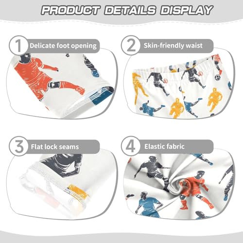 ALAZA Girls' Leggings Children's Yoga Pants Skinny Printed Dance Soccer Football Sport Comfortable 4T2