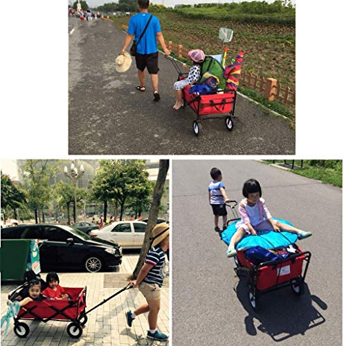 Carretilla multiuso plegable para jardín y playa, carrito portátil para camping con marco de acero y bolsa de tela Oxford miniatura 7