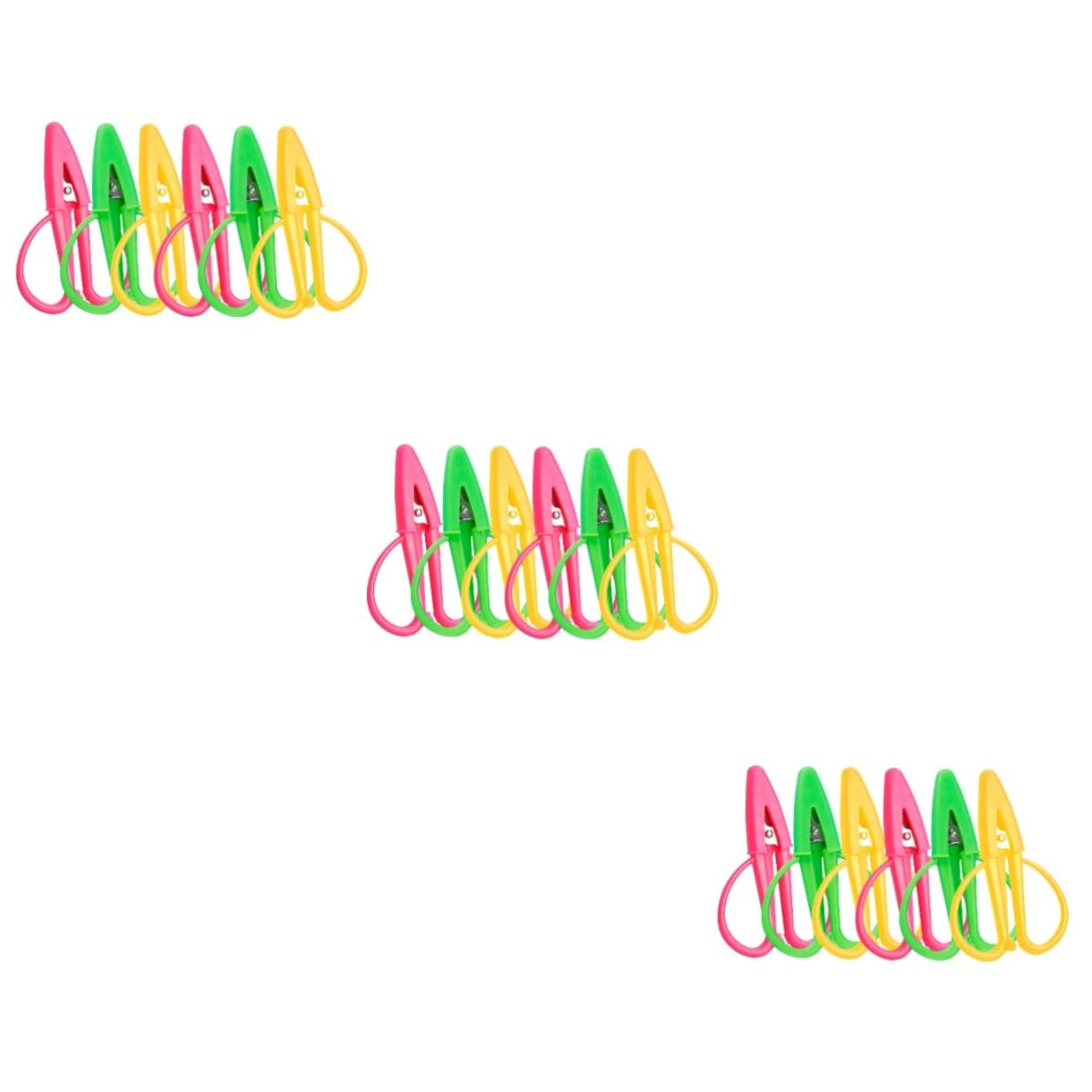 LALAFINA 18pièces Ciseaux De Sécurité Miniatures Ciseaux De Couture Pour École Et Voyage Avec Couvercle Inoxydable Et Parfaits Pour Bricolage Couture