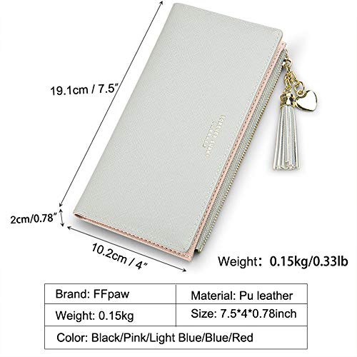 Wallet Women RFID Blocking Small Womens Wallet Leather Slim Phone Clutch Long Coin Purse Travel Zipper Pocket Credit Card Holder for Women Ladies4