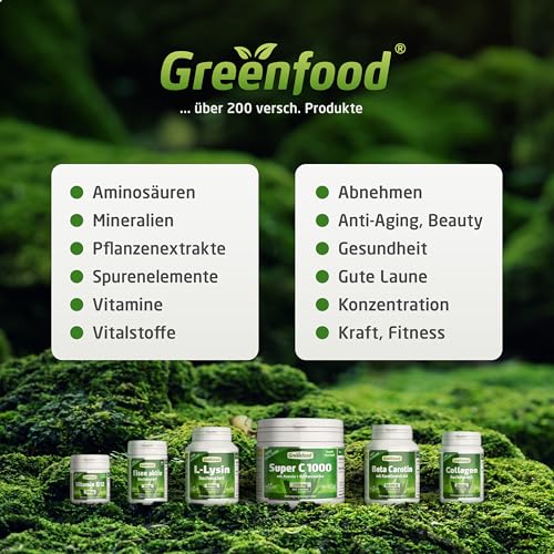 Folsäure, hochdosiert, 1000µg - 180 Tabletten, vegan. Vitamin B9 (Folsäure) - wichtig für Wachstum, Kinderwunsch & Schwangerschaft. OHNE künstliche Zusätze - laborgeprüft. Von Greenfood.
