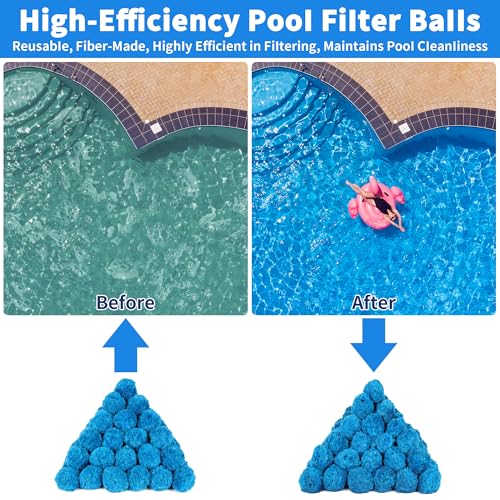 Sawowkuya 1.8Lbs Pool Filter Balls, Filter Balls for Swimming Pools Sand Filter