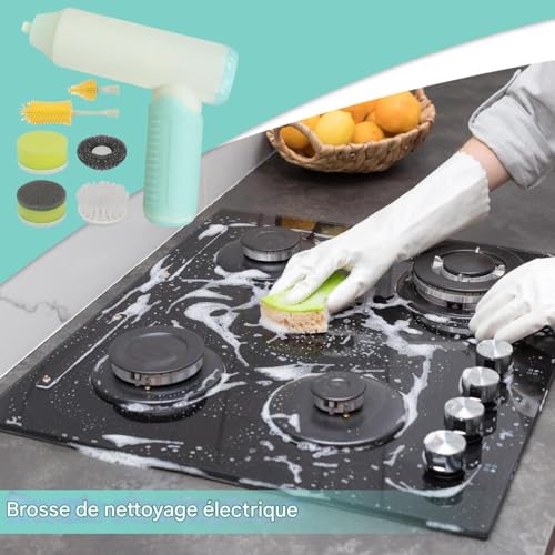 Brosse électrique de nettoyage pour éliminer le calcaire de la douche - 4