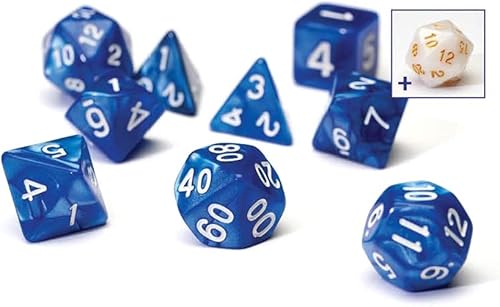 Sirius a Dice Juego de dados acrílicos azul perla, juego