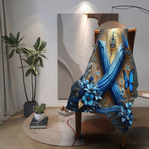 Überwurfdecken, Einzelgröße, 130 x 150 cm, blauer Buchstabe X, Mikrofaser, 3D-Druck, Flanell-Sofa-Decken, gemütlich, warm, flauschige Decke, Geschenke für Vater, Mutter, Kinder