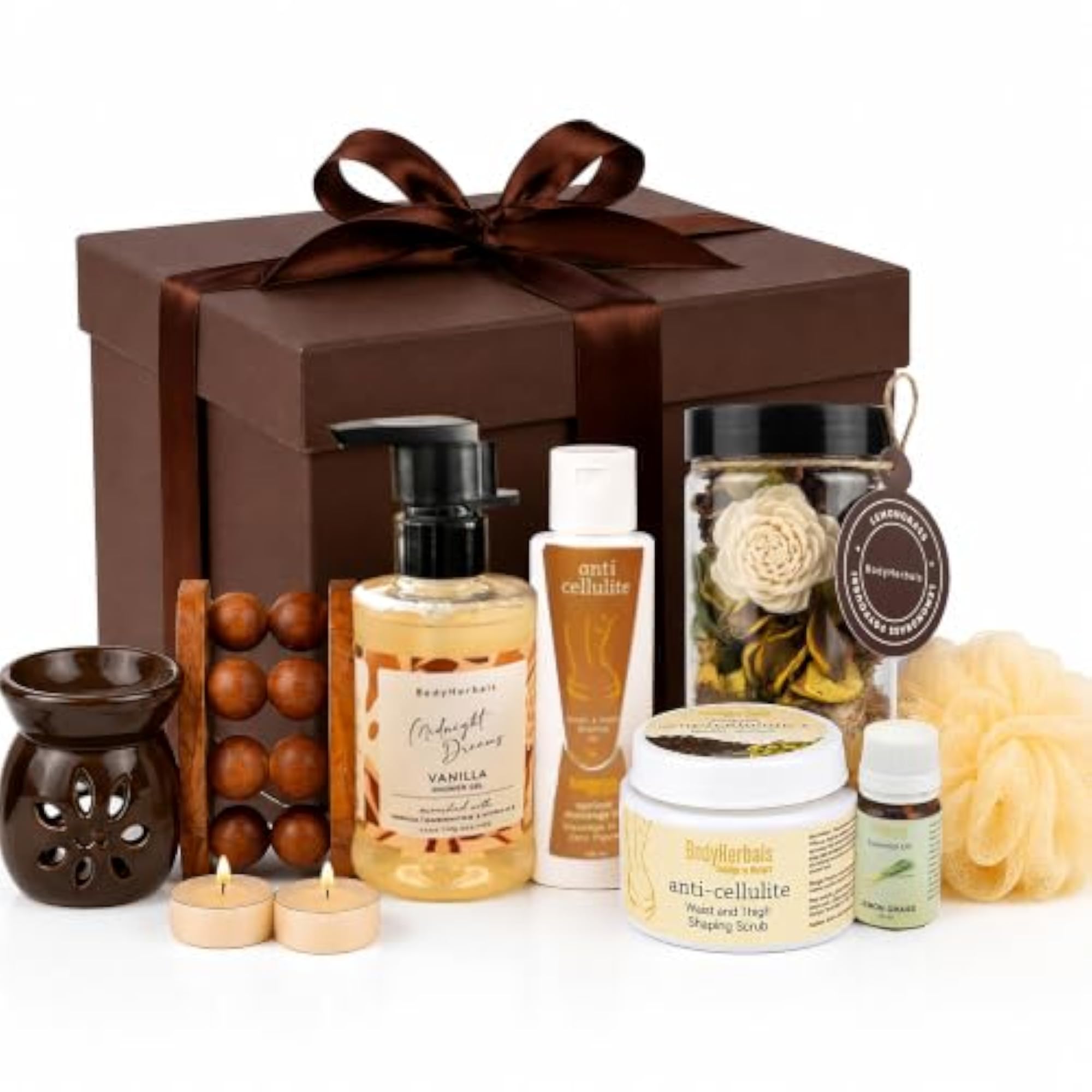 Anti-Cellulite Coffee Skin Care Gift Set, 8 Pcs Bath & Body Kit
