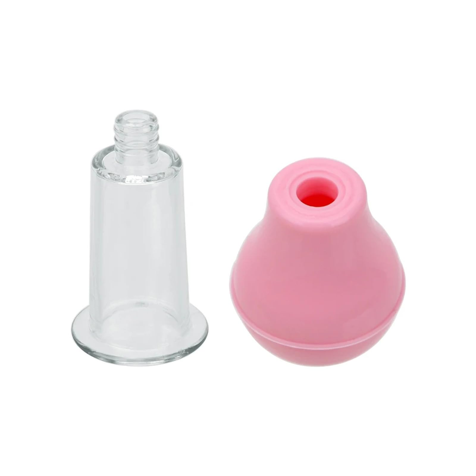 2 Piezas Succionador de Pezones Agrandamiento de Pezones Juego de Succionadores de Pezones Estimulación de Senos Poder de Succión BDSM Succionador de Clítoris Bomba de Coño(Pink,M)