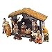 MACLARONX Nativity Set 12-Piece Christmas Nativity Scene Figurine with Stable Indoor Tabletop Home Decor Jesus Birth Scene Hand-Painted Collectible