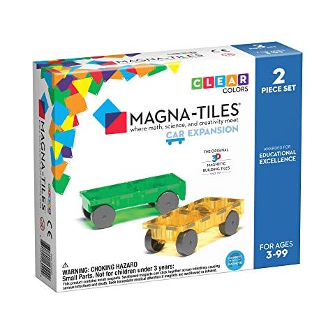 Magna-Tiles Cars 2 Piece Expansion Set - 3D magnetic building tiles Cover