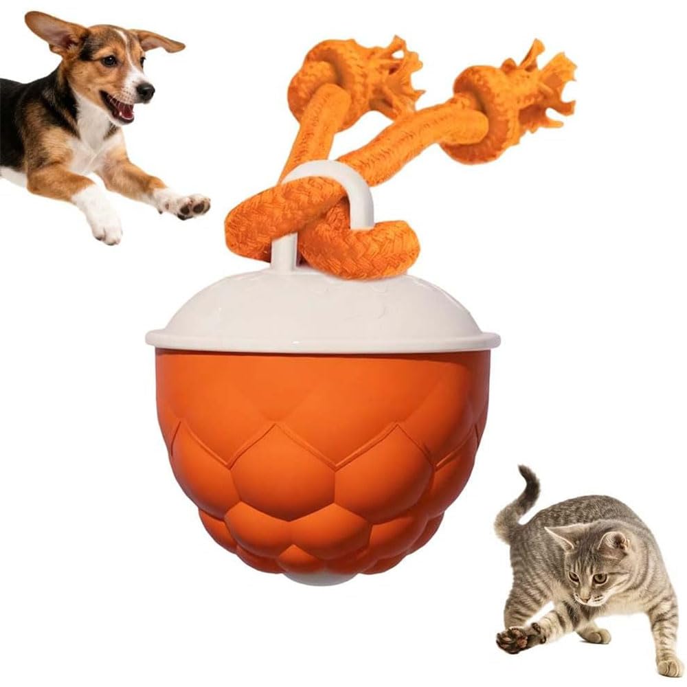 Interactive Dog Toys, 2026 Upgraded Motion Activated Automatic Rolling Ball Toys for Small/Medium/Large Dogs Balls for Boredom to Keep Them Busy with USB Rechargeable (Orange)