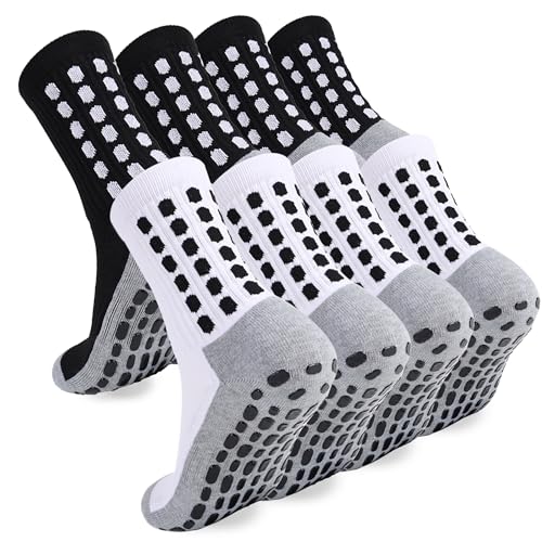 ZXOLDZX 2/4/6 Pairs Men's Soccer Socks Grip Pads Non...