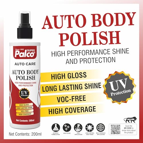 Image of PALCO Combo Auto Care 2 Products | Wash & Wax Shampoo 250ml & Auto Body Polish 200ml Combo Pack | Car Cleaning Shampoo with High Foaming Action & UV Protected Long Lasting High Gloss Polish for Shine