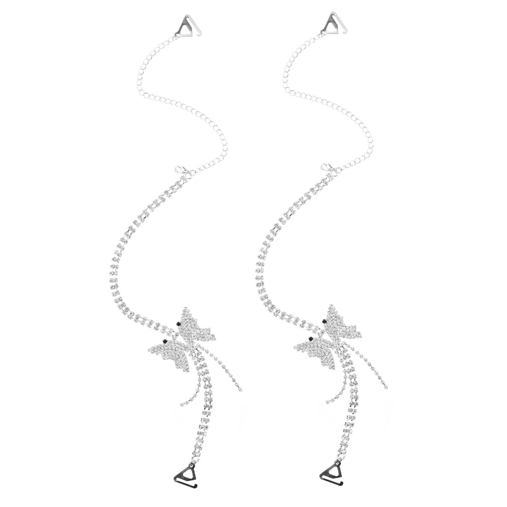 LIFKOME Schultergurt mit Strass-Schmetterling Frauen-BH-Träger Strass-BH-Schultergurt Verstellbarer Schultergurt brillenband verstellbar Ersatzriemen für Unterwäsche BH-Zubehör