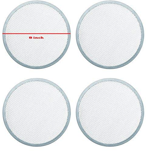 Image of Prime Bakers and Moulders Round Aluminium Pizza Screen mesh Tray for Oven- Set of 4 Pieces (11 Inch)