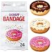 BioSwiss Novelty Bandages Self-Adhesive Funny First Aid, Novelty Gag Gift (24pc) (Donut)