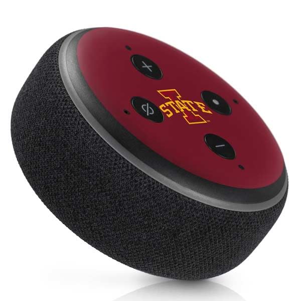 Skinit Decal Audio Skin Compatible with Amazon Echo Dot 3 - Officially Licensed Iowa State University Primary Logo Design