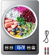 GRAM PRES Food Scale, 22lb Digital Kitchen Scale Weight Grams and oz with Timer &amp; Hold Function f...