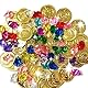 100 Stück Piratenschatz,50 Stück Edelsteine für Kinder,Piraten Deko Kindergeburtstag,50 Stück Goldmünzen,Schatzkiste Schatztruhe Mini Gold,Mitgebsel Goldtaler Pirat,Schatz Schatzsuche Kleine Party