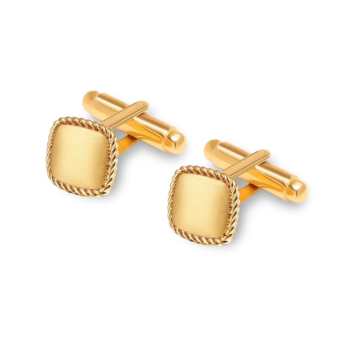 lecalla 925 Sterling Silver Cufflinks for Mens | BIS Hallmarked Rope Border Engraved Mens Cufflinks | Men's Cuff Link for Wedding Shirt Party Business Regular Anniversary Dress-picture-29