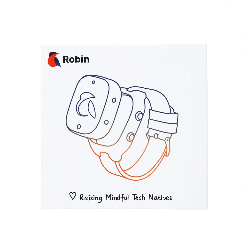 Robin Watch K1 | Alternativa allo Smartphone: Orologio 4G GPS per bambini e Chiamate Sicure, SOS, Modalità Classe, App Genitori, Batteria 2-3 Giorni | Senza Social, Senza Giochi, Senza Browser (Nero)