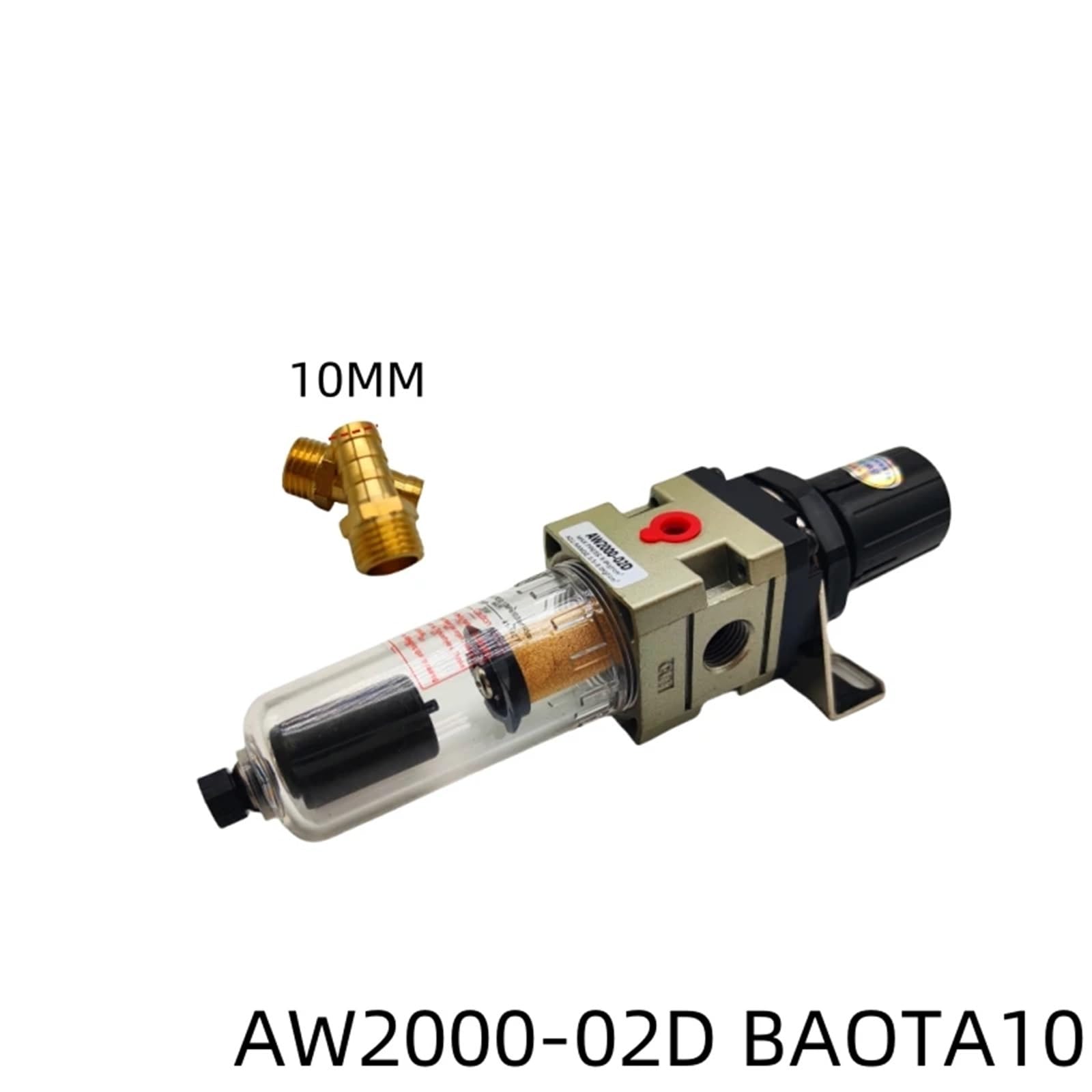 AW2000-02D sprężarka pneumatyczna z automatycznym spustem, filtrem powietrza, regulatorem ciśnienia i separatorem oleju i wody do kompresji powietrza (AW2000-02D BAO10, Copper core)