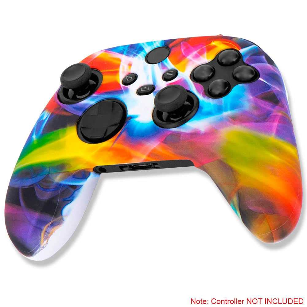 OcioDual Custodia Protettiva in Silicone Compatibile con Controller XBox X/S Water transfer Multicolore Antiurto Antiscivolo