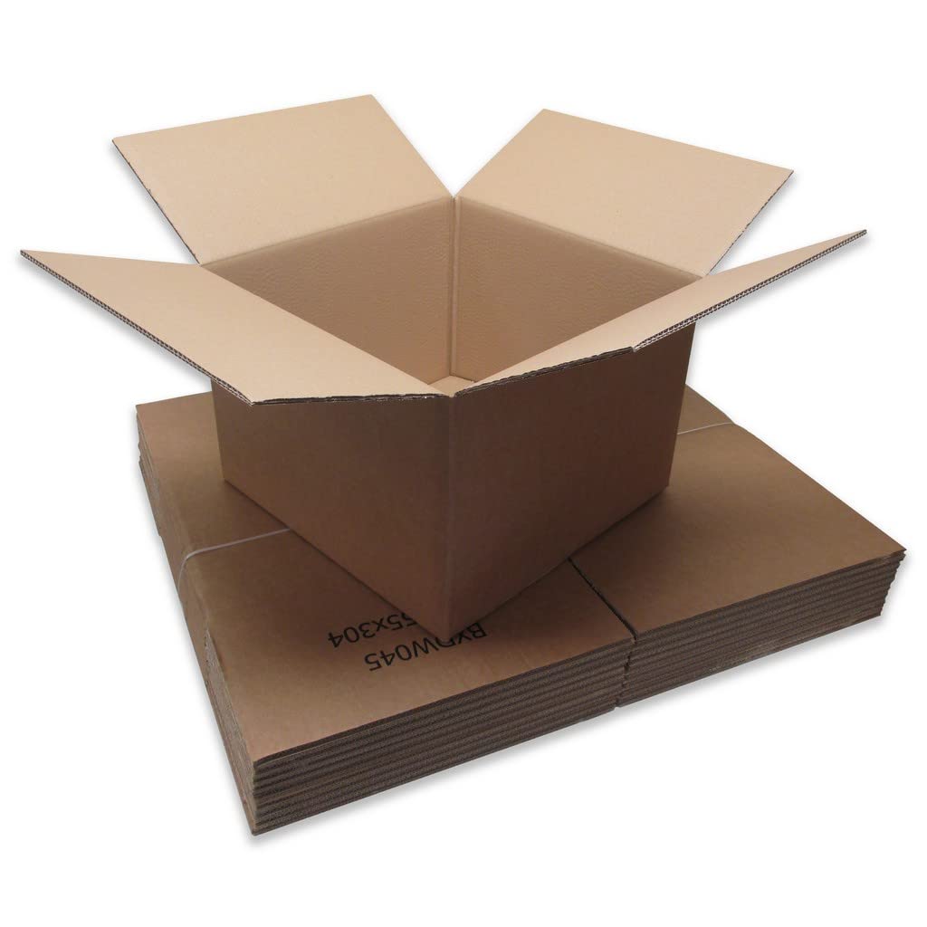 W.e. Roberts Brown 10 X Large Strong Packaging Storage Cartons - Double Wall Cardboard Boxes - Various Sizes (457 X 457 X 305Mm)