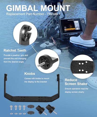 Image of 740149-1 Gimbal Mount - 740184-1 HCCT Cable Collector Tray - 720057-1 Power Cable, Fit for All Humminbird Helix 8 /9 /10 Devices