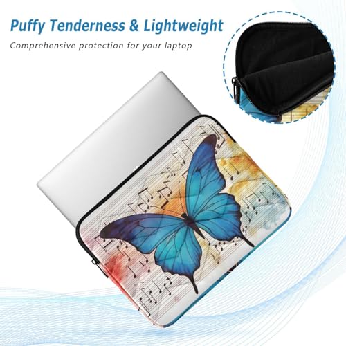 Funda para portátil de 13-14 pulgadas con notas musicales y mariposas miniatura 5