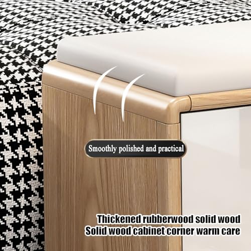 Banc de rangement à chaussures moderne 90cm en cuir pour entrée