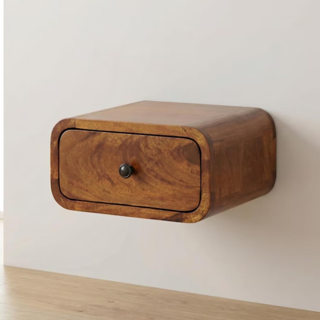 Floating Nightstand with Drawer, Wooden Bedside Table for Bedroom Nightstand Lamp Table Handmade Bedside Table Modern Floating Nightstands (1)-image-44