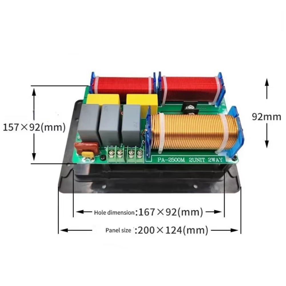 800W 2 Voies Vidéo Home Sound Stéréo Filtre HiFi Treble Fréquence Diviseur Diviseur Dis Haut en Haut