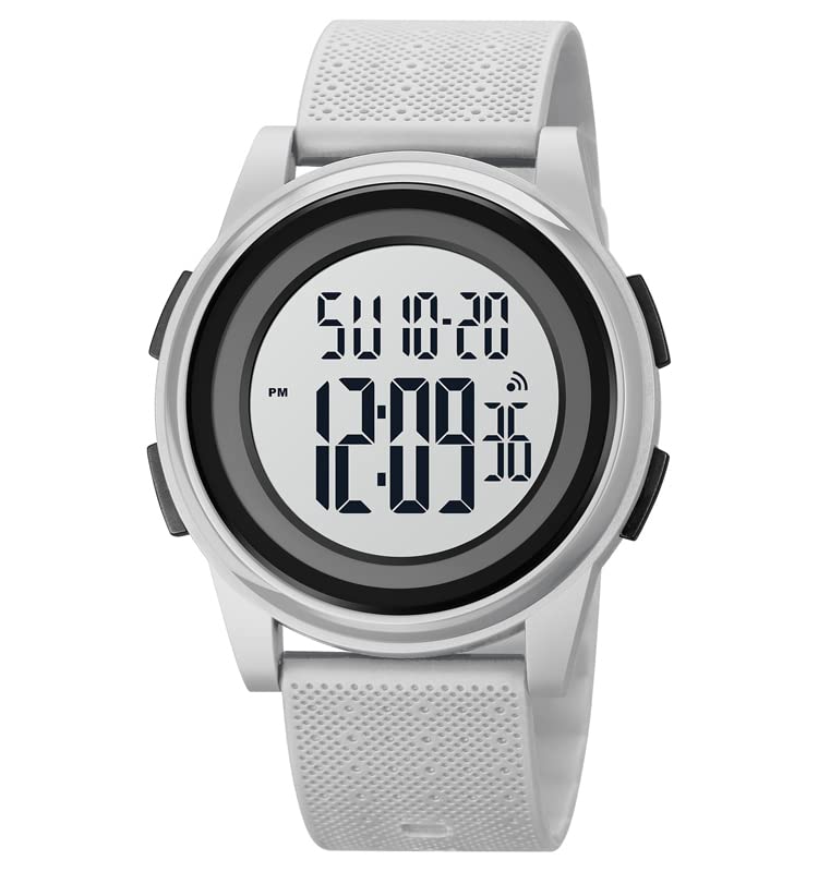 Gosasa Unisex Digital Watches Multifunctional Casual Sport Watch Military Waterproof PU Band Wrist Watches