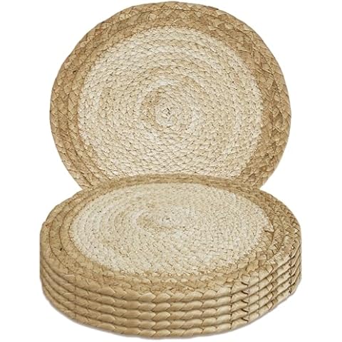 MI CASA 30cm Handmade Water Hyacinth Placemats Cover