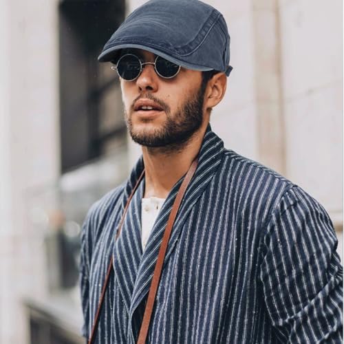 Image of 3Pcs Men's Newsboy Caps Cotton Cooling Hat Adjustable Flat Cap for Men