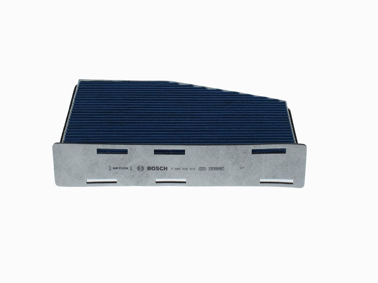 Filtr Kabinowy BOSCH 0 986 628 615 W: 33,5 mm S: 215 mm D: 286 mm do VW Golf V Hatchback (1K1) GOLF VI (5K1) TOURAN (1T1, 1T2) Passat Variant (3C5) TIGUAN (5N) GOLF PLUS (5M1, 521)