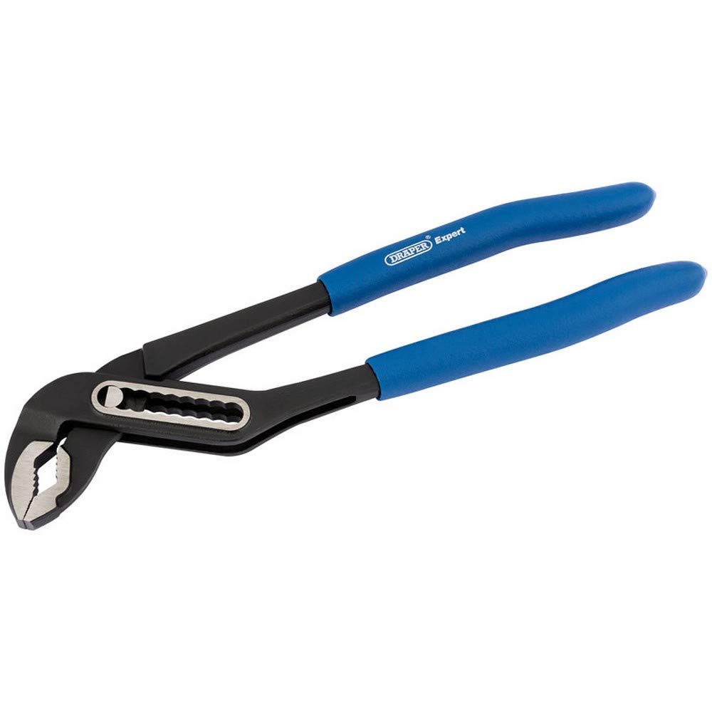 Draper 84444 Heavy Duty Single Dip 200 mm Waterpump Plier, Blue, 200mm