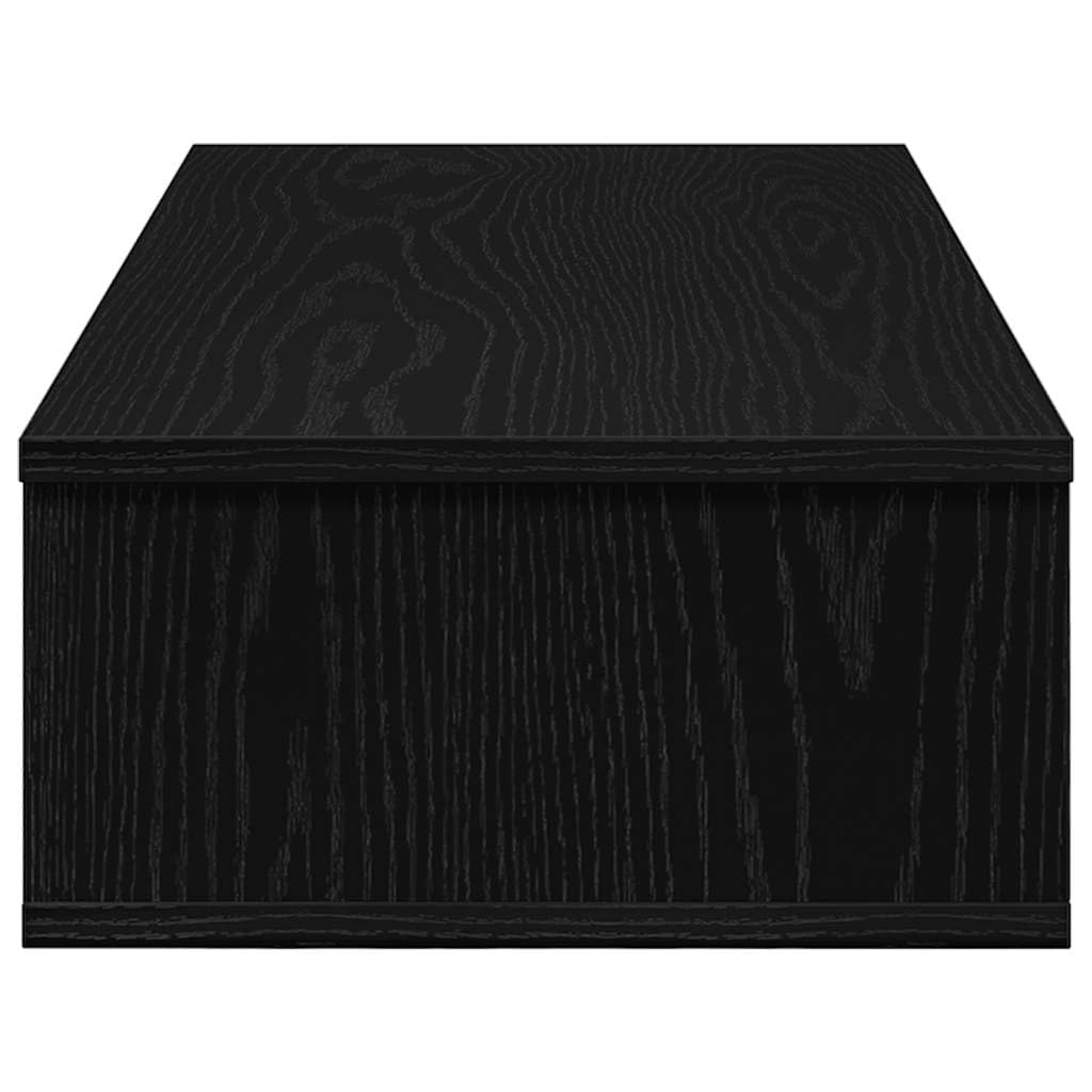 Generisch Wandregal mit Schubladen Schwarz 80x31x17 cm Holzwerkstoff,Möbel,Regalsysteme,Wandregale-859951