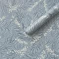 Fiula Vintage Wallpaper Blue Peel and Stick Wallpaper Green Leaf Wall Paper White Berry Contact Paper for Cabinets Vinyl Renter Friendly Waterproof Self-adhesive Bathroom Kitchen Bedroom 17.3" x 78.7"