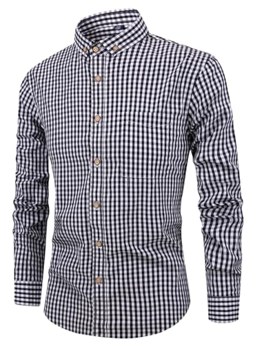 Image of Glowic Men's Checkered Casual Shirt | Full Sleeve Button-Down Shirt | Comfortable Breathable Fabric | Perfect for Casual Office and Outing Wear