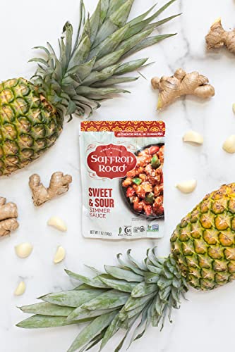 Saffron Road Sweet and Sour Simmer Sauce | Globally Inspired Simmer Sauce | Gluten-free, Vegan, Non-GMO, and Certified Halal and Kosher | 7.0oz Pouch | Pack of 8 - Thumbnail 6