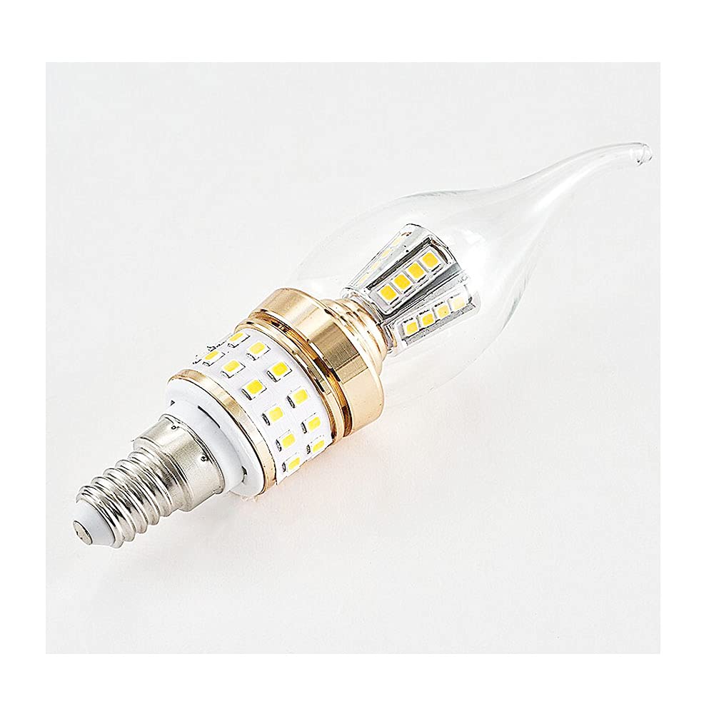 Ampoules Bougies LED E14 10W Petites Ampoules à Vis Candélabre LED Non Graduable Lustre Blanc Froid 6000K Lampes à Économie D'énergie Vintage(Équivalent à 90W) 6Paquets