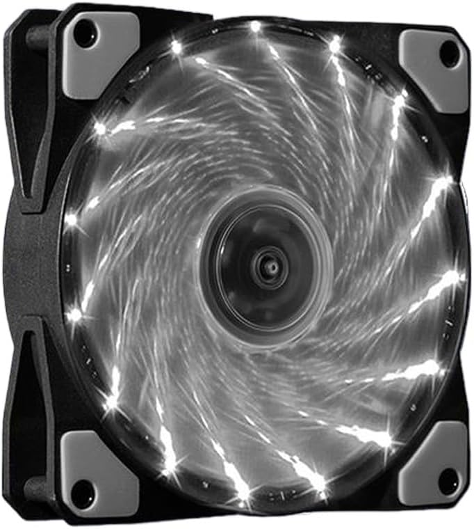 120mm PC Computer 16dB Silent 15 LED Or 33led Case Fan Heatsink Cooler Cooling Pc 12CM 12V 3P IDE 4pin(White 15 LEDs)