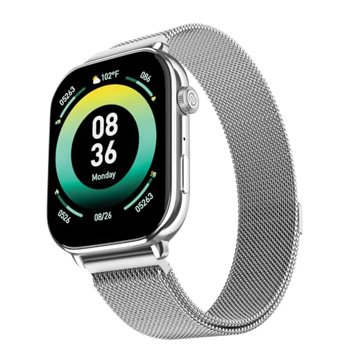 Image of Noise ColorFit Pulse 4 Max Smartwatch - Silver Link