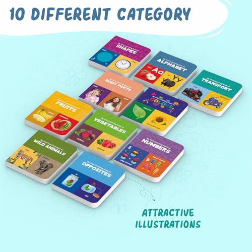 Image of My First Library Box Set of 10 Board Books | Baby Books for 1+ Year Old Baby & 2+ Year Old | Early Learning ABC Alphabet, Numbers, Animals & Colors | Kids Books | Gift for 1 Year Old Boy & Girl
