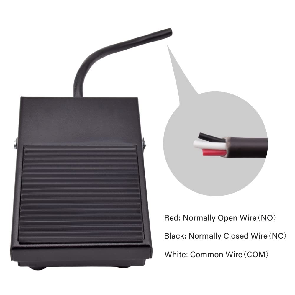 1 Uds TFS-1 interruptor de Pedal eléctrico momentáneo antideslizante de Metal 220V AC 10A impermeable SPDT ElectrónicoInterruptor